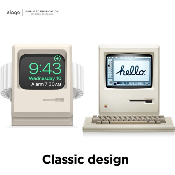 ELAGO-WT3-Macintosh-stojanek-pro-Apple-Watch-Ultra-kremovy