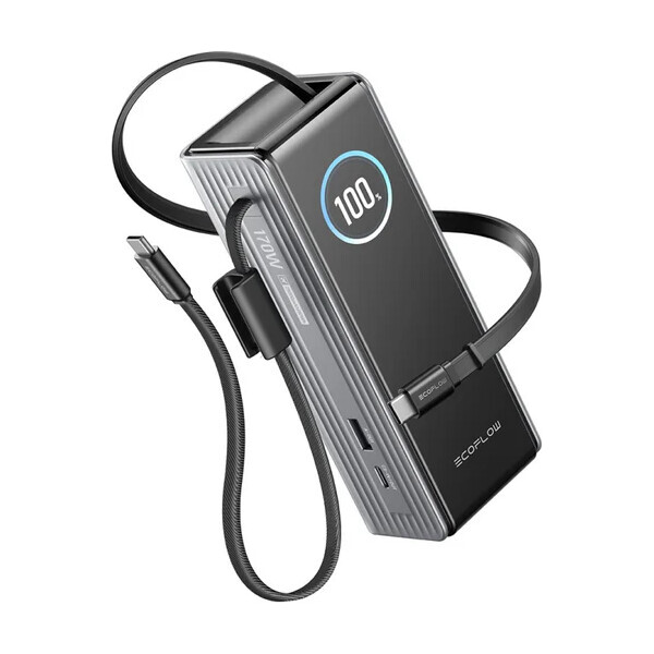 EcoFlow-RAPID-25000-mAh-powerbanka-s-USB-C-kabelem-stribrna
