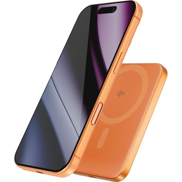 iWant-by-Epico-UltraPack-Qi2-Slim-5000mAh-hlinikova-Mag-bezdratova-powerbanka-oranzova