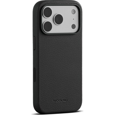 Woolnut MagSafe kožený kryt iPhone 18 Pro černý