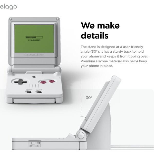 ELAGO-Retro-W5-Magsafe-iPhone-stojanek-bily