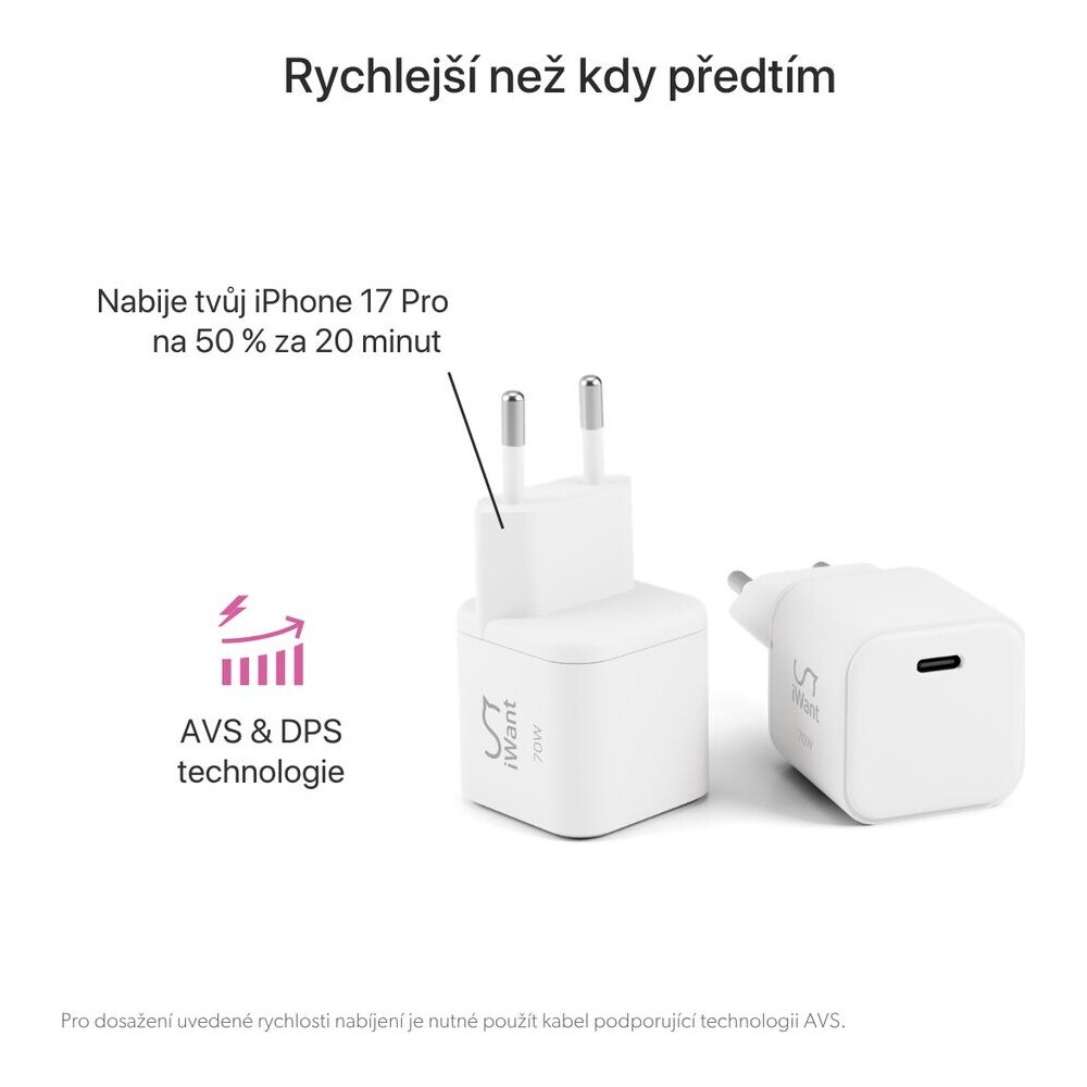 iWant-UltraBoost-Micro-AVS-GaN-70W-nabijecka-bila