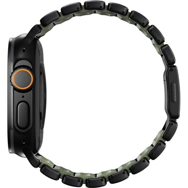 Nomad-Stratos-Band-FKM-reminek-Apple-Watch-45-46-49mm-Black-Titanium-Forest-Green