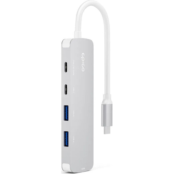 Epico-UltraHub-5in1-Slim-Alu-USB-C-Hub-EH15-stribrny