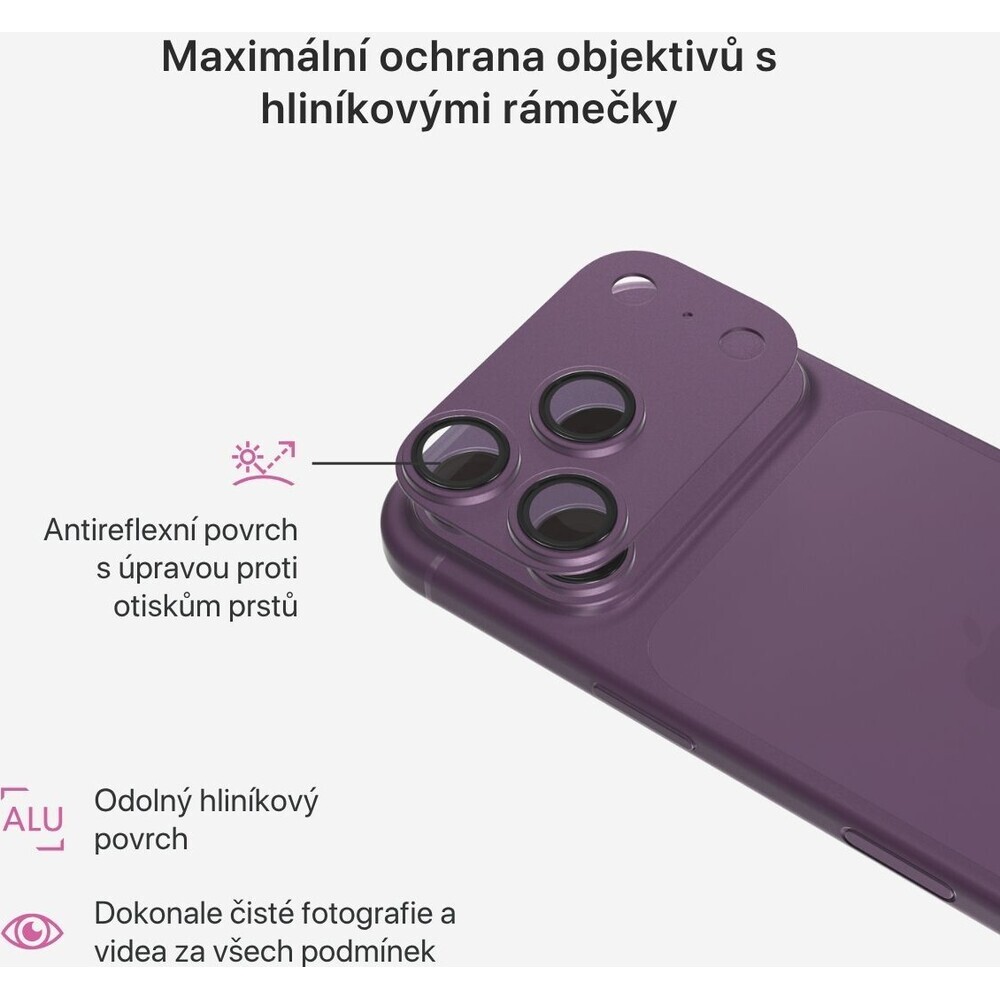 iWant-Aluminium-AntiReflective-Lens-Island-hlinikovy-ramecek-pro-iPhone-18-Pro-Max-tmave-fialovy