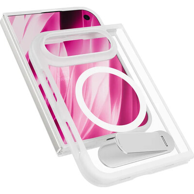 iWant HeroStand Mag+ MagSafe kryt se stojánekm iPhone Duo matně transparentní