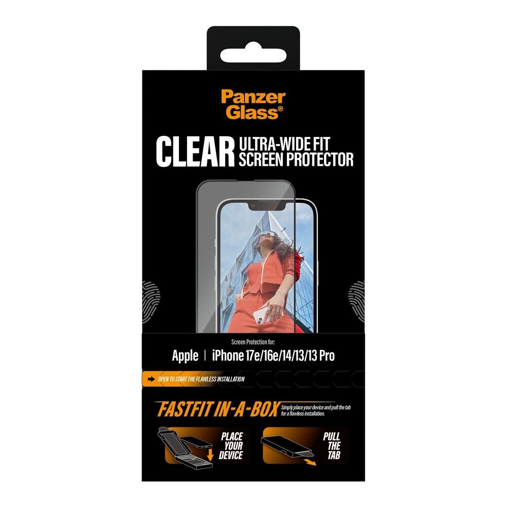 PanzerGlass-Ultra-Wide-Fit-sklo-Apple-iPhone-17e-16e-14-13-13-Pro-s-bezprasnym-instalacnim-boxem