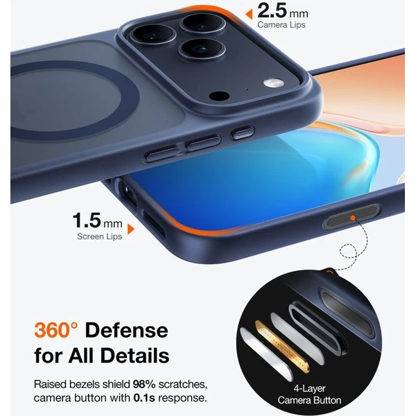 Torras Guardian MagSafe kryt iPhone 17 Pro Max midnight blue - Pouzdra - Obrázek d_398170cabd69427dbb32258f80c00954