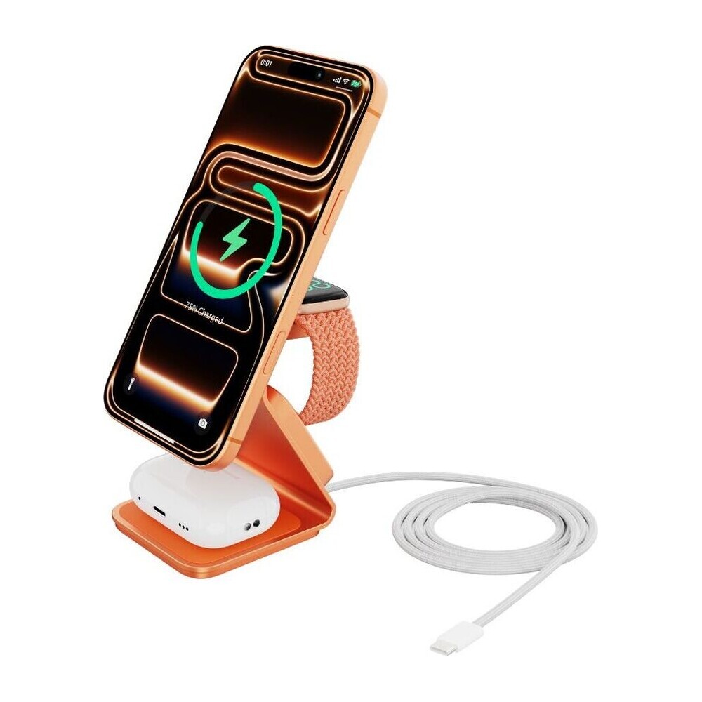 Cubenest-SQ314-Qi2-2-MagSafe-3v1-nabijecka-35W-oranzova