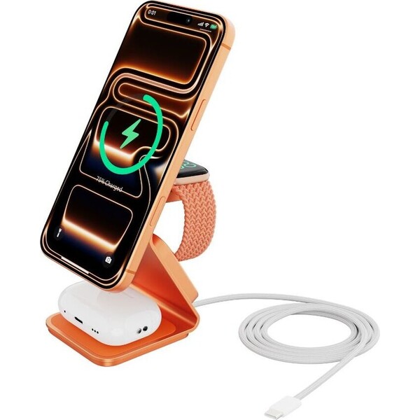 Cubenest-SQ314-Qi2-2-MagSafe-3v1-nabijecka-35W-oranzova
