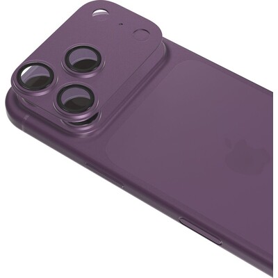 iWant Aluminium AntiReflective Lens & Island hliníkový rámeček pro iPhone 18 Pro tmavě fialový