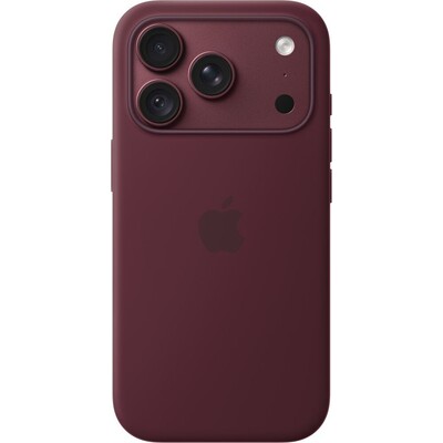 Apple silikonový kryt s MagSafe na iPhone 18 Pro burgundsky červený