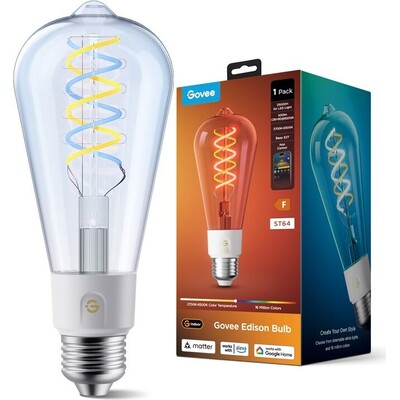 Govee Smart žárovka ST64 RGBWW 5W-40W 500lm E27 Long Life, Matter