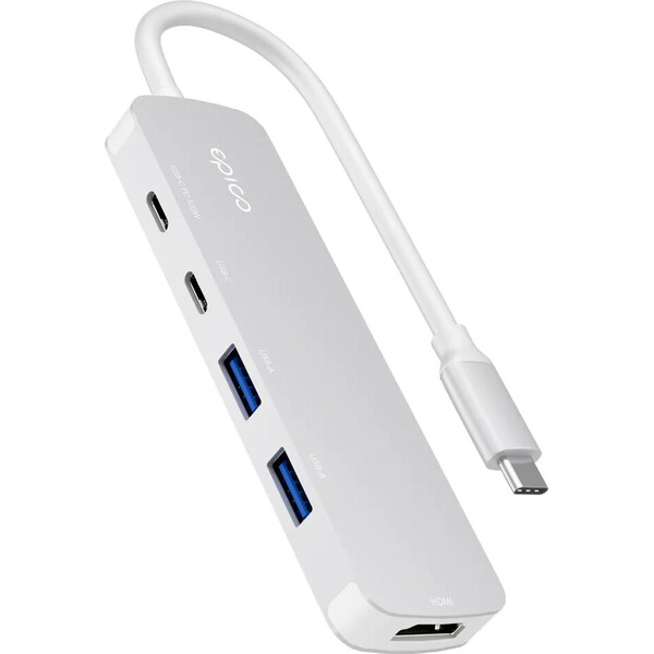 Epico-UltraHub-5in1-Slim-Alu-USB-C-Hub-EH15-stribrny