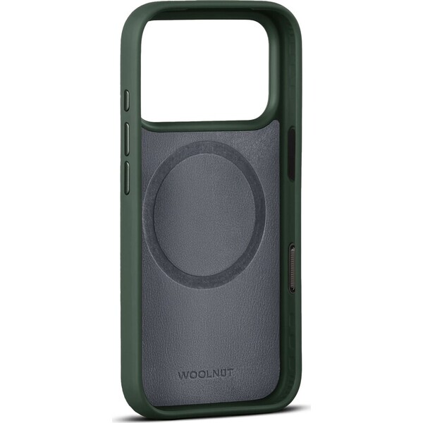 Woolnut-MagSafe-kozeny-kryt-iPhone-18-Pro-tmave-zeleny