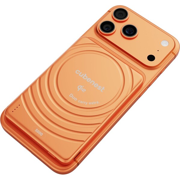 CubeNest-SQ1B3D-SlimDual-Qi2-MagSafe-powerbanka-5000-mAh-oranzova