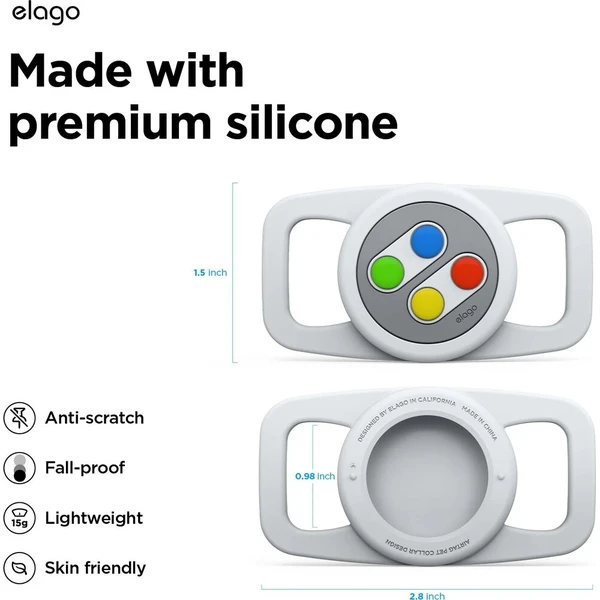 ELAGO-W5-Pet-Collar-pouzdro-pro-Apple-AirTag-cerne