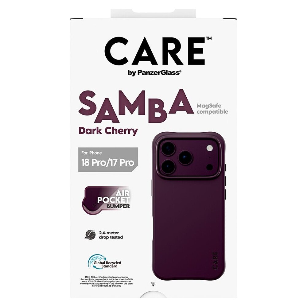 PanzerGlass-CARE-Samba-MagSafe-kryt-Apple-iPhone-18-Pro-17-Pro-Dark-Cherry-fialovy