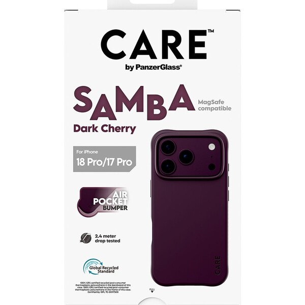 PanzerGlass-CARE-Samba-MagSafe-kryt-Apple-iPhone-18-Pro-17-Pro-Dark-Cherry-fialovy