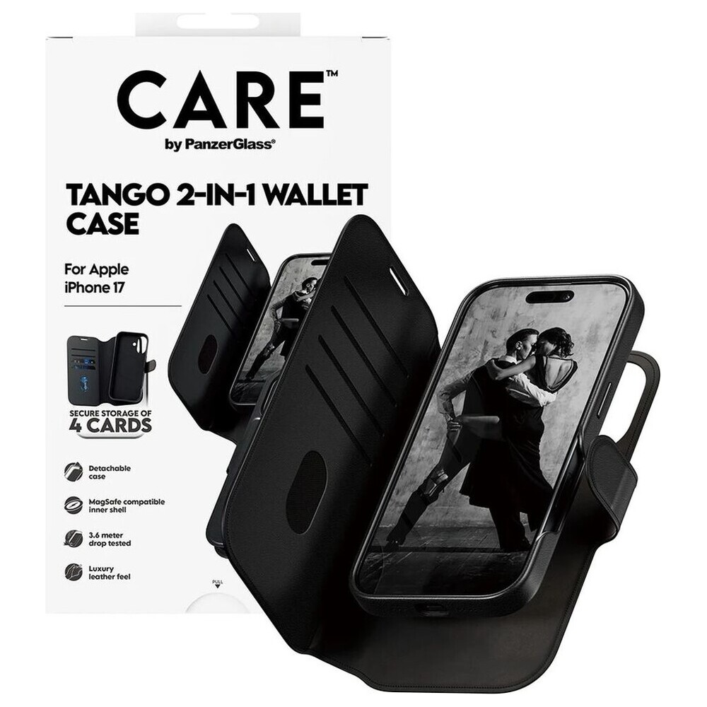 PanzerGlass-CARE-Tango-2v1-Wallet-MagSafe-pouzdro-Apple-iPhone-17e-16e-cerne