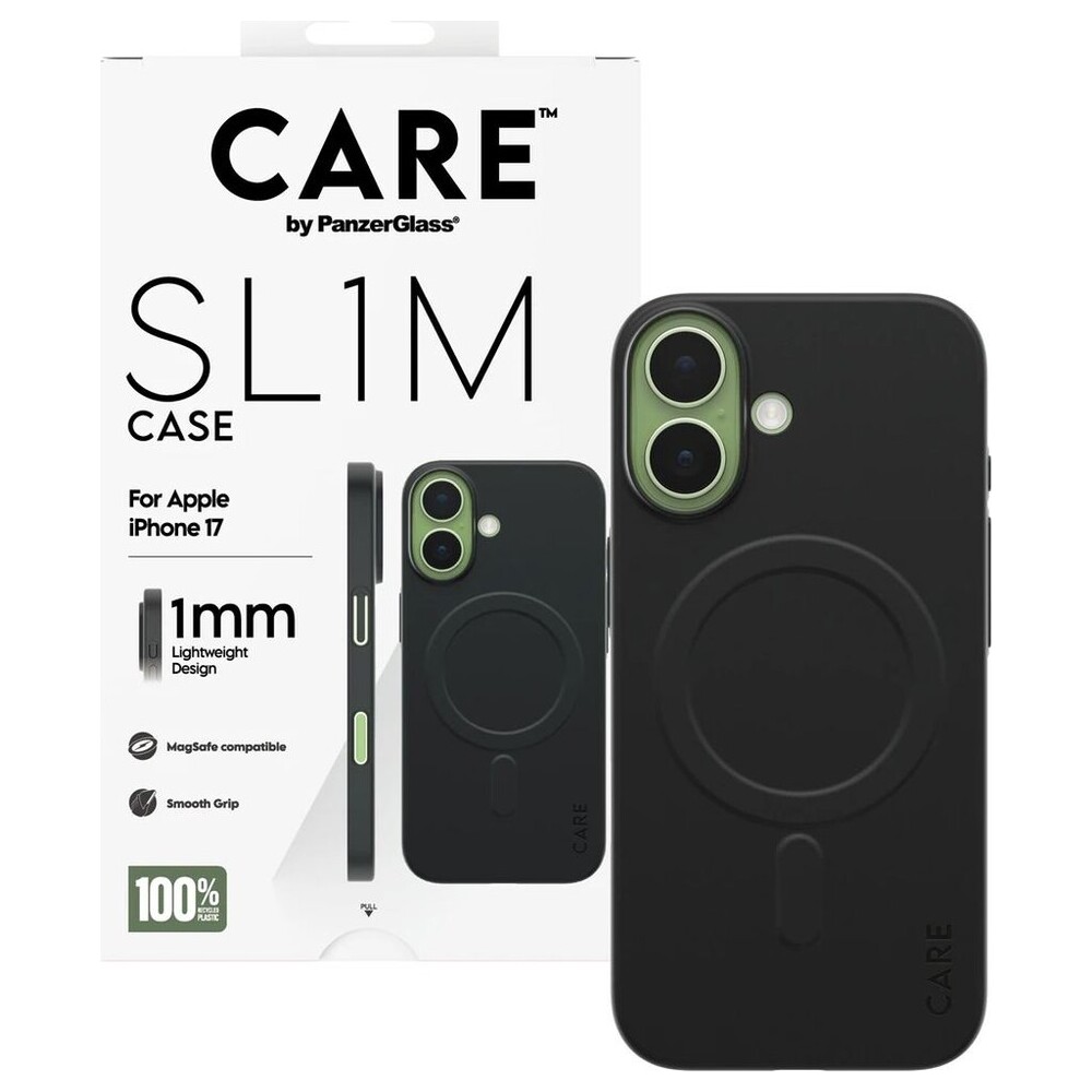 PanzerGlass-CARE-SL1M-MagSafe-kryt-Apple-iPhone-17e-16e-cerny