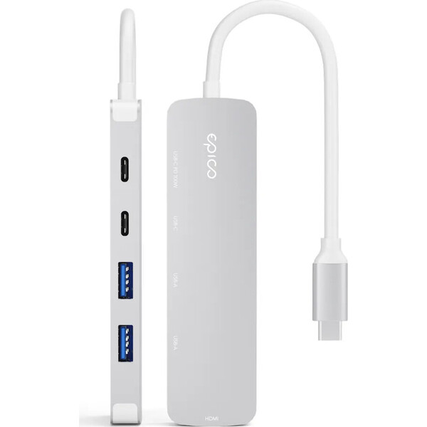Epico-UltraHub-5in1-Slim-Alu-USB-C-Hub-EH15-stribrny