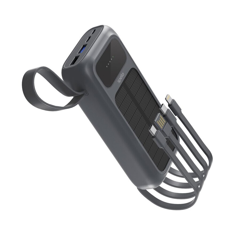 Spello-ForcePack-5in1-20000mAh-solarni-powerbanka-se-4-integrovanami-kabely-SP25-seda