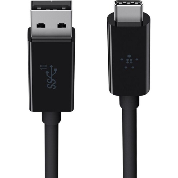 Belkin-USB-C-USB-A-3-1-kabel-0-9m-10-Gb-s-cerny