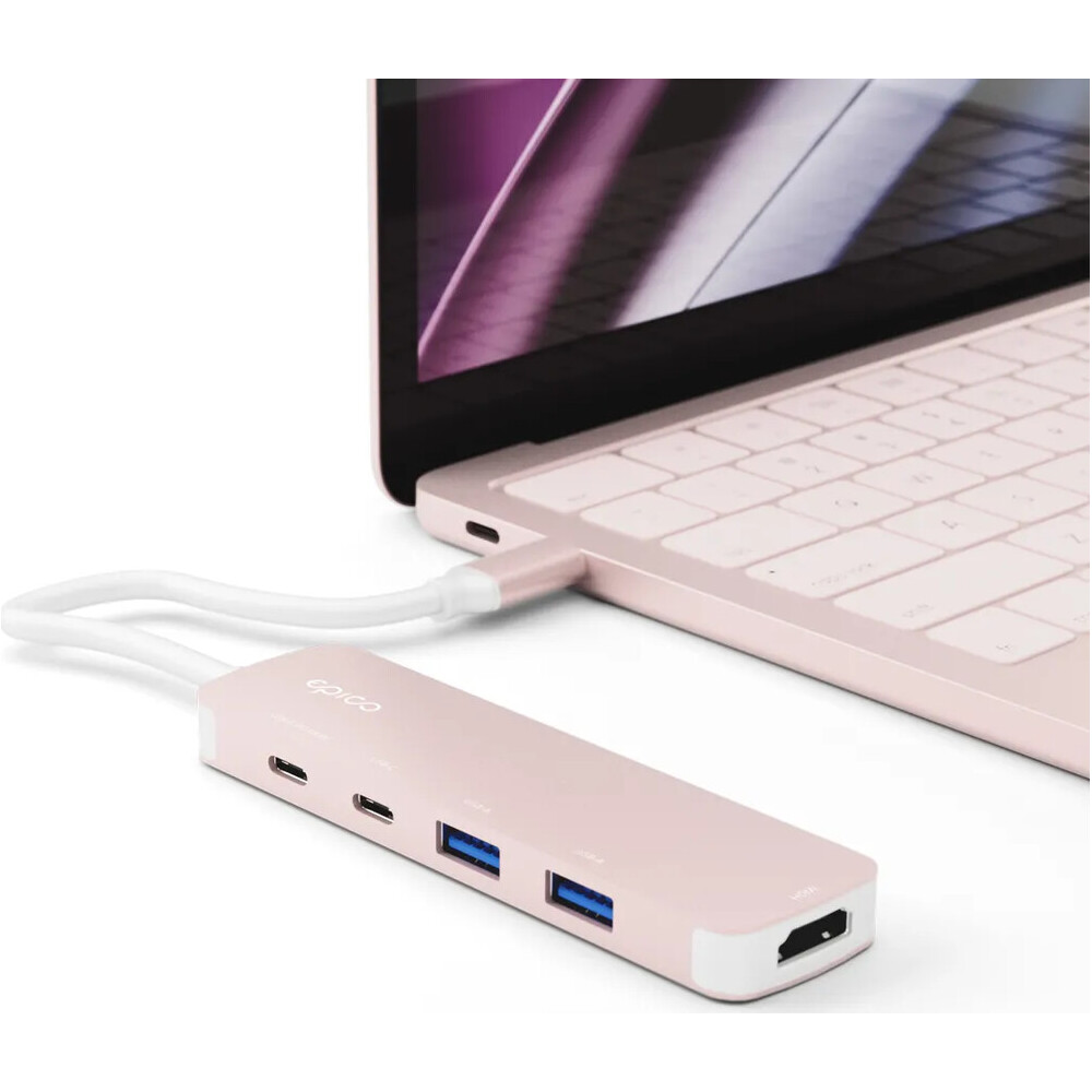 Epico-UltraHub-5in1-Slim-Alu-USB-C-Hub-EH15-rumena