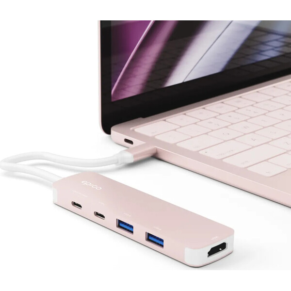 Epico-UltraHub-5in1-Slim-Alu-USB-C-Hub-EH15-rumena