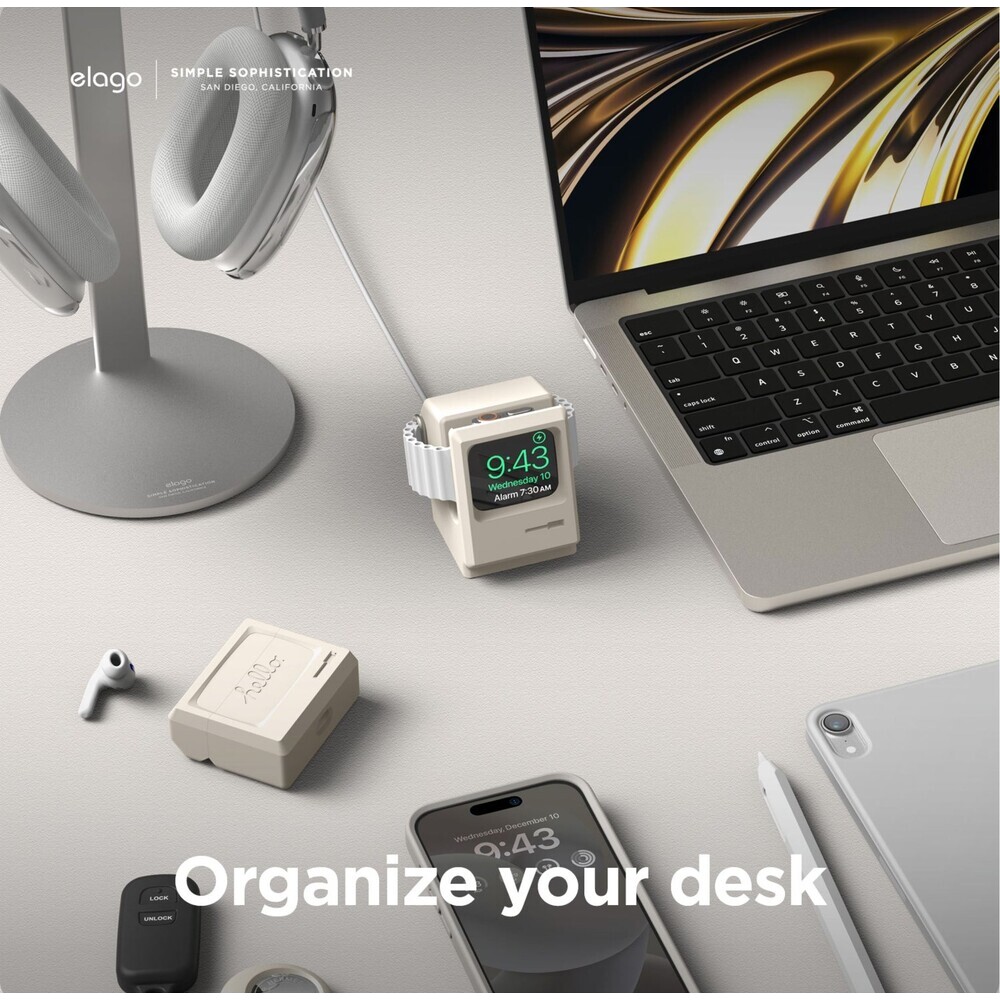 ELAGO-WT3-Macintosh-stojanek-pro-Apple-Watch-Ultra-kremovy