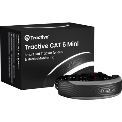 Tractive CAT 6 Mini chytrý GPS lokátor pro kočky černý