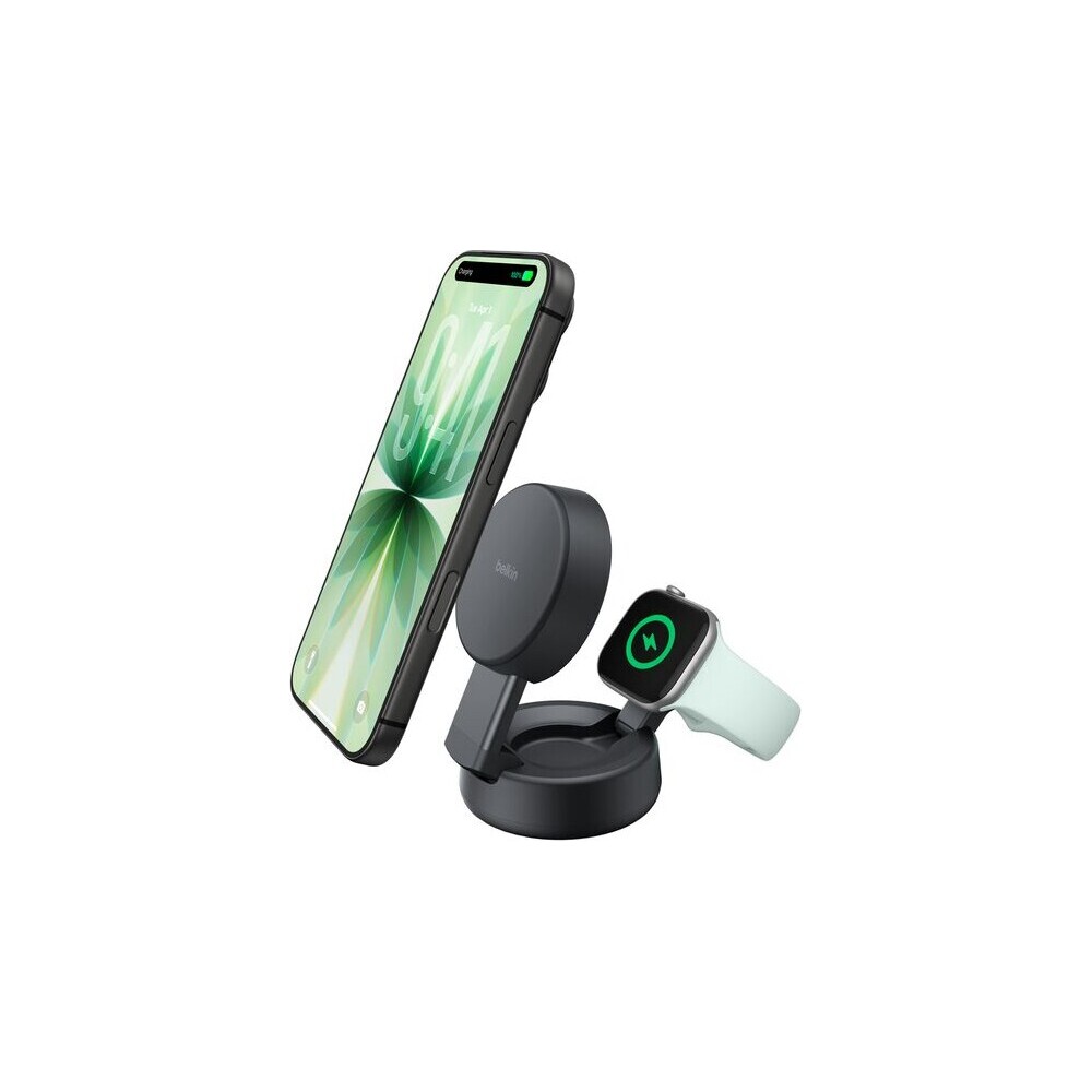 Belkin-UltraCharge-PRO-Qi2-25W-2v1-MagSafe-nabijecka-tmave-seda