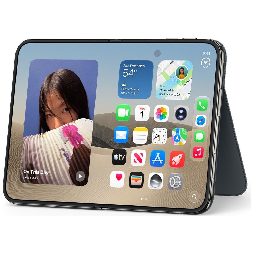 Apple-folio-z-tkaniny-TechWoven-se-stojankem-na-iPhone-Duo-namornicky-modre