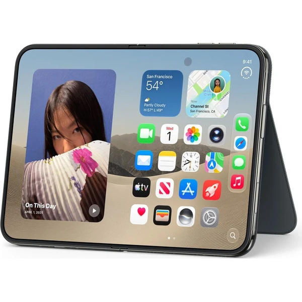 Apple-folio-z-tkaniny-TechWoven-se-stojankem-na-iPhone-Duo-namornicky-modre