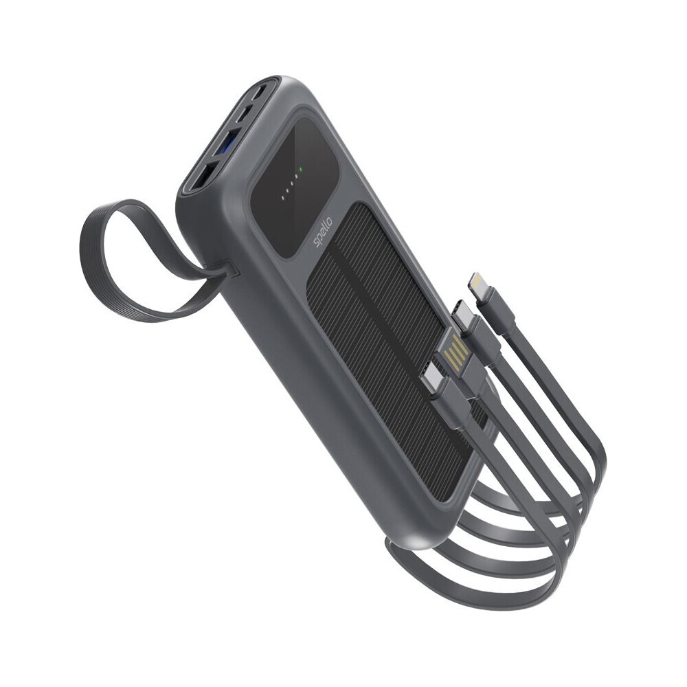 Spello-ForcePack-5in1-10000mAh-solarni-powerbanka-se-4-integrovanami-kabely-SP15-seda