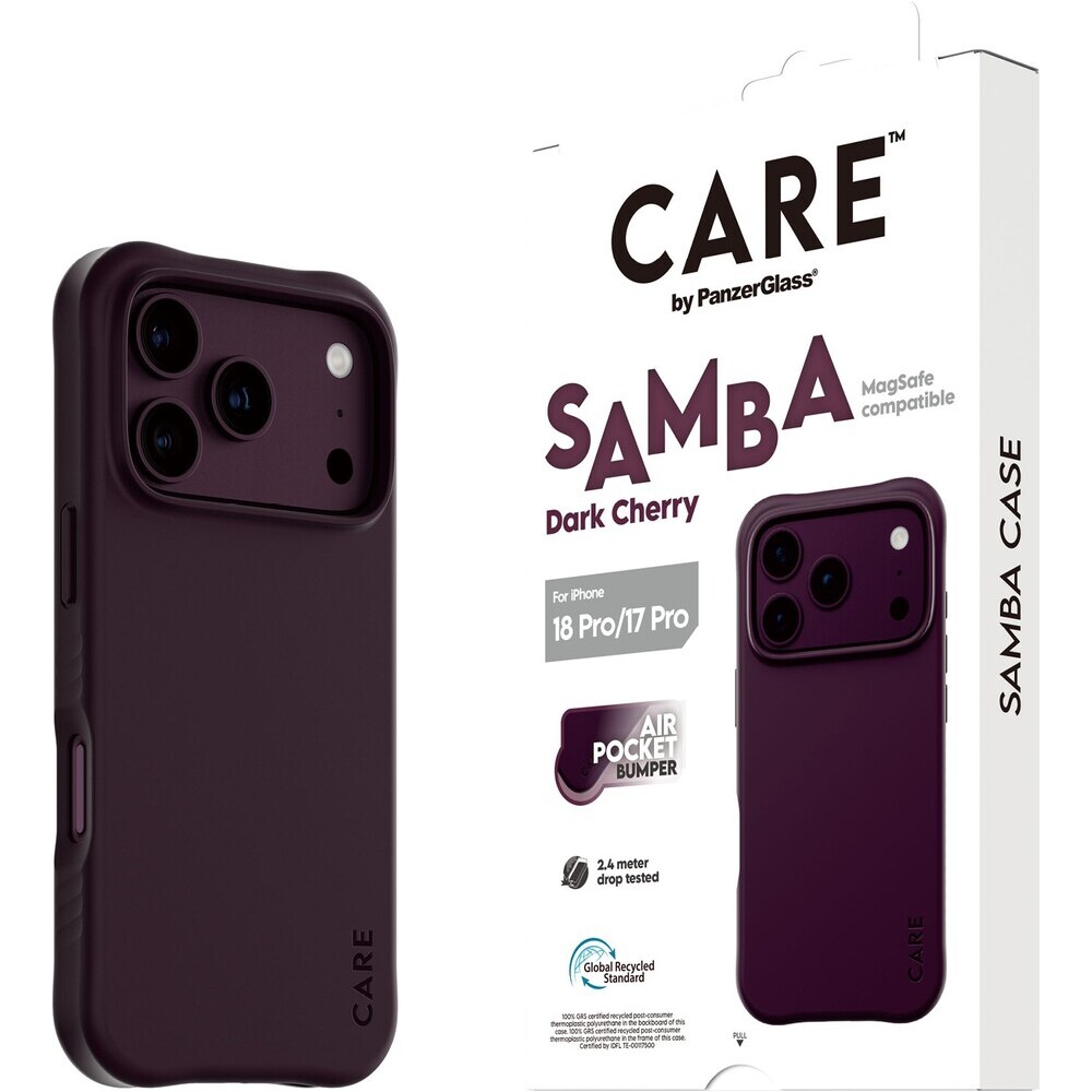PanzerGlass-CARE-Samba-MagSafe-kryt-Apple-iPhone-18-Pro-17-Pro-Dark-Cherry-fialovy