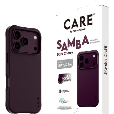 PanzerGlass CARE Samba MagSafe kryt Apple iPhone 18 Pro/17 Pro Dark Cherry fialový