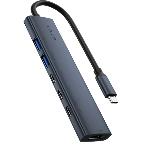 Epico-UltraHub-6in1-Slim-Alu-USB-C-Hub-EH20-temne-inkoustovy
