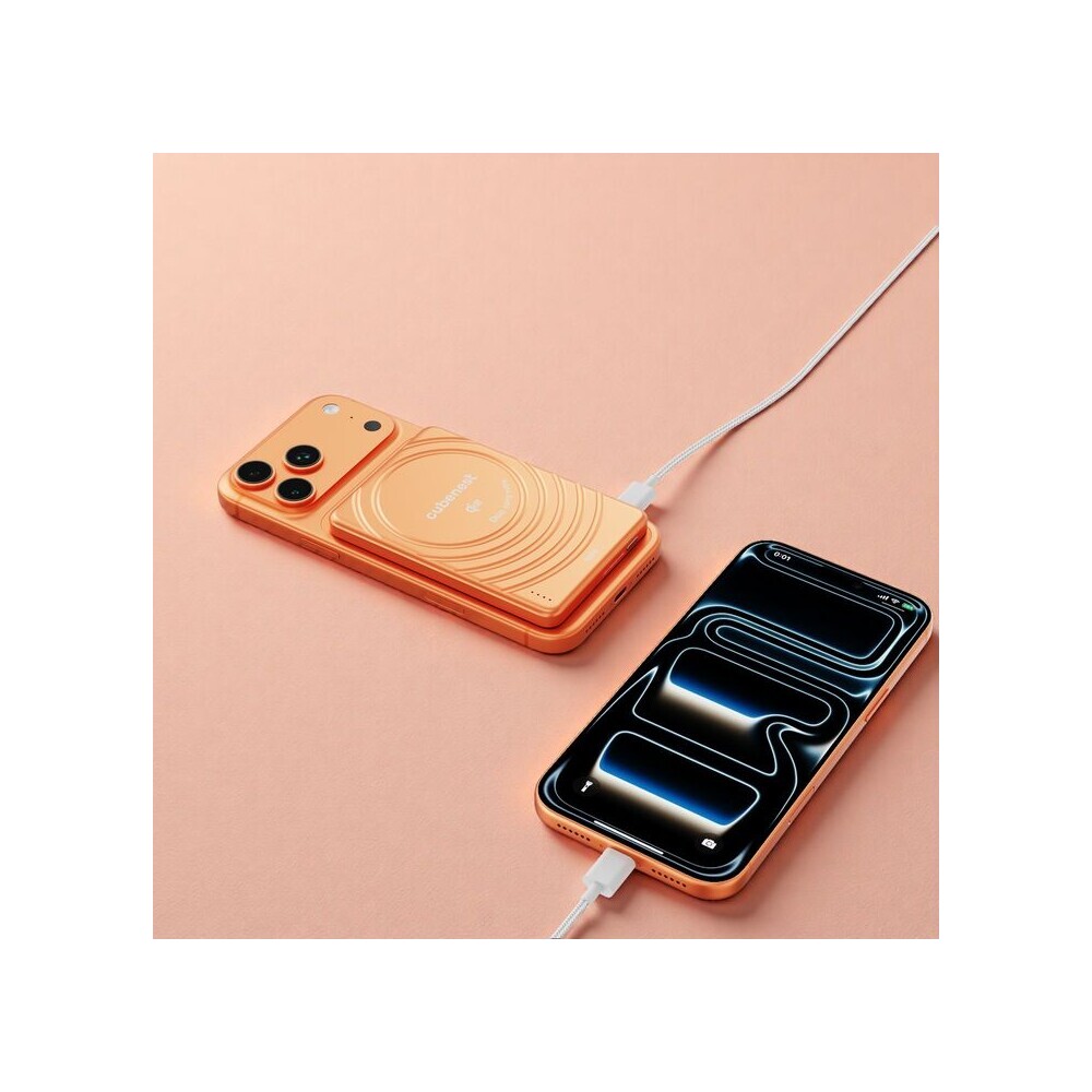 CubeNest-SQ1B3D-SlimDual-Qi2-MagSafe-powerbanka-5000-mAh-oranzova