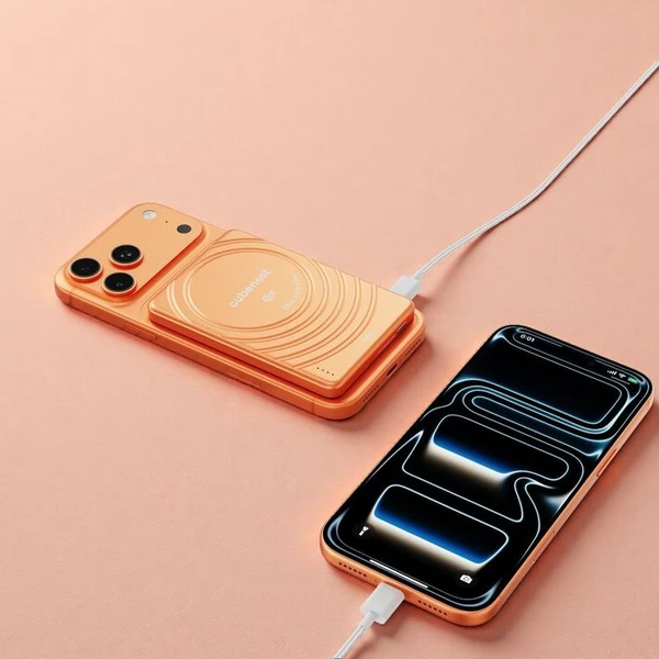 CubeNest-SQ1B3D-SlimDual-Qi2-MagSafe-powerbanka-5000-mAh-oranzova