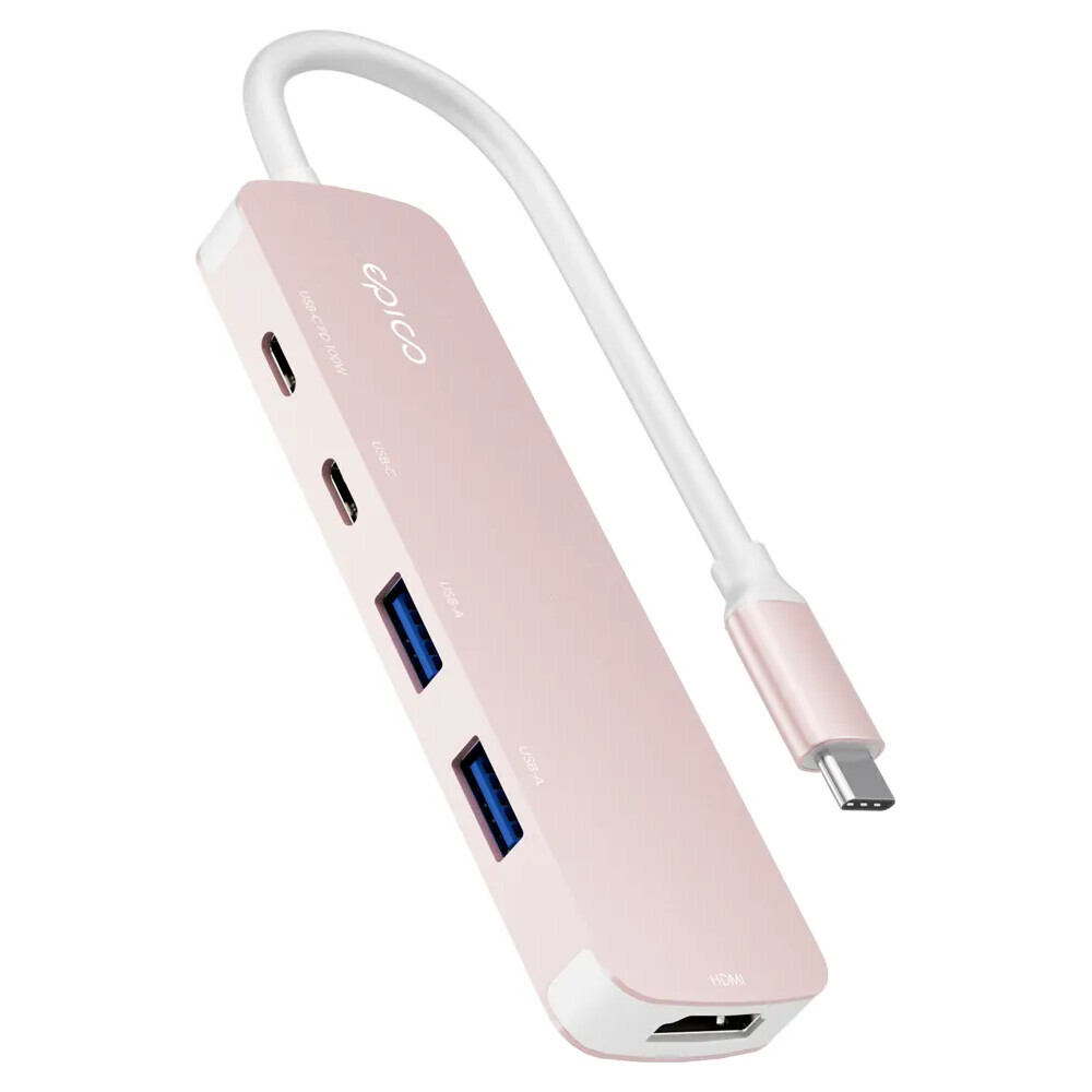 Epico-UltraHub-5in1-Slim-Alu-USB-C-Hub-EH15-rumena