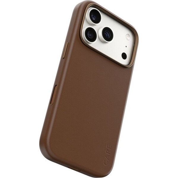 PanzerGlass-CARE-SOLO-MagSafe-kryt-z-veganske-kuze-iPhone-17-Pro-hnedy