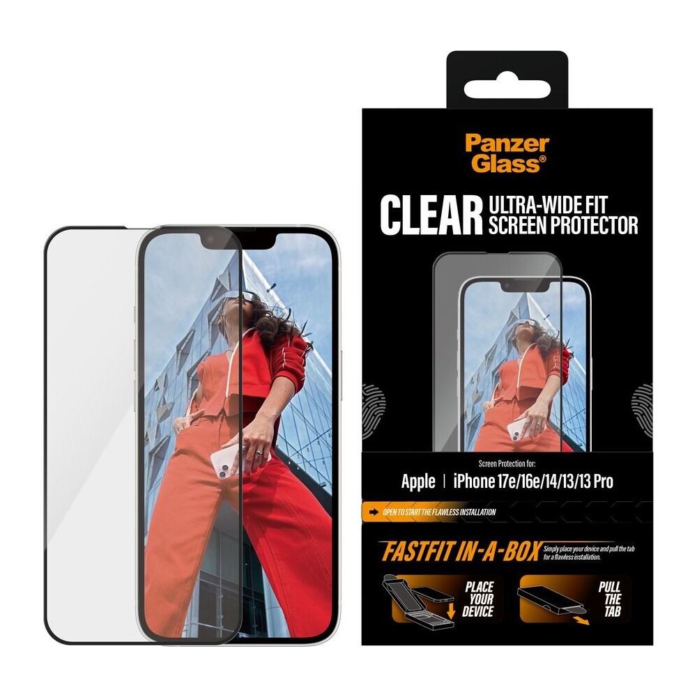 PanzerGlass-Ultra-Wide-Fit-sklo-Apple-iPhone-17e-16e-14-13-13-Pro-s-bezprasnym-instalacnim-boxem