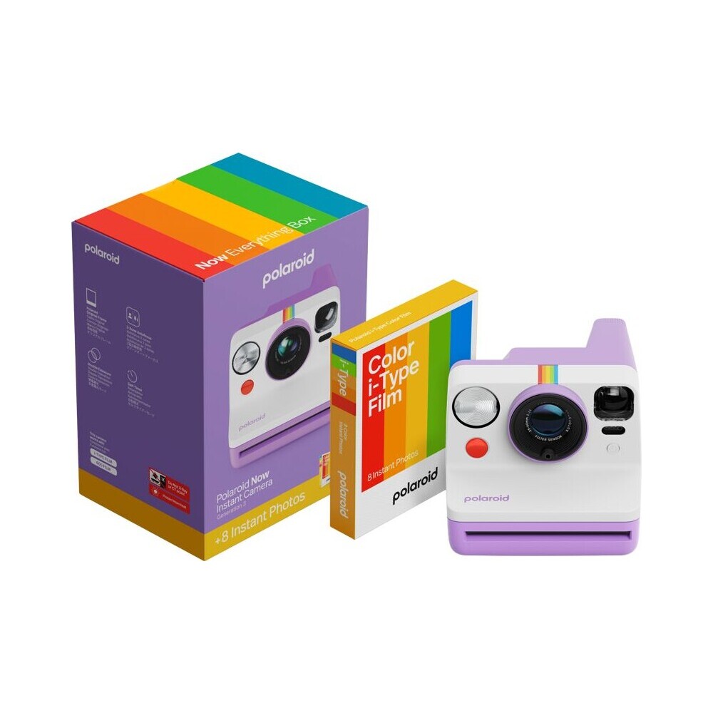 Polaroid-Now-Gen-3-Purple-bundle-with-Color-Film-8-photos-