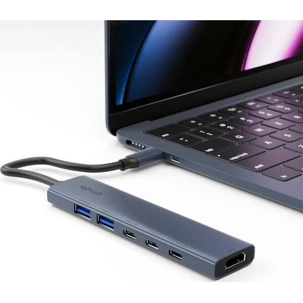 Epico-UltraHub-6in1-Slim-Alu-USB-C-Hub-EH20-temne-inkoustovy