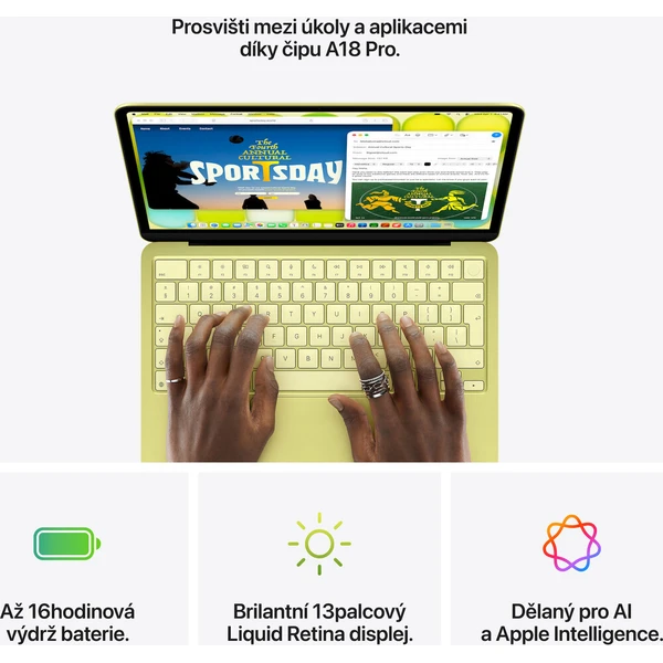 Apple MacBook Neo (2026) 8GB / 512GB citrusově žlutá - Notebooky - Obrázek d_91e0f0dc67904aadb65338a17748771b