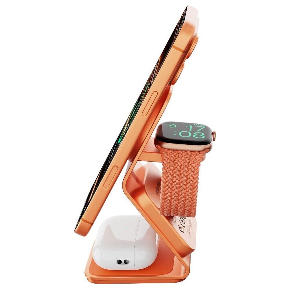 Cubenest-SQ314-Qi2-2-MagSafe-3v1-nabijecka-35W-oranzova