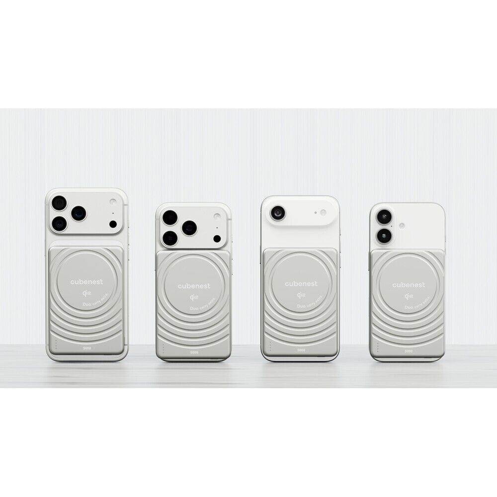 CubeNest-SQ1B3D-SlimDual-Qi2-MagSafe-powerbanka-5000-mAh-stribrna