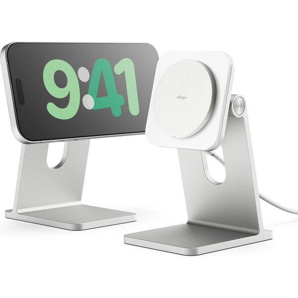 ELAGO-Wireless-Charging-Aluminium-Stand-Qi2-MagSafe-nabijeci-stojanek-15W-bily